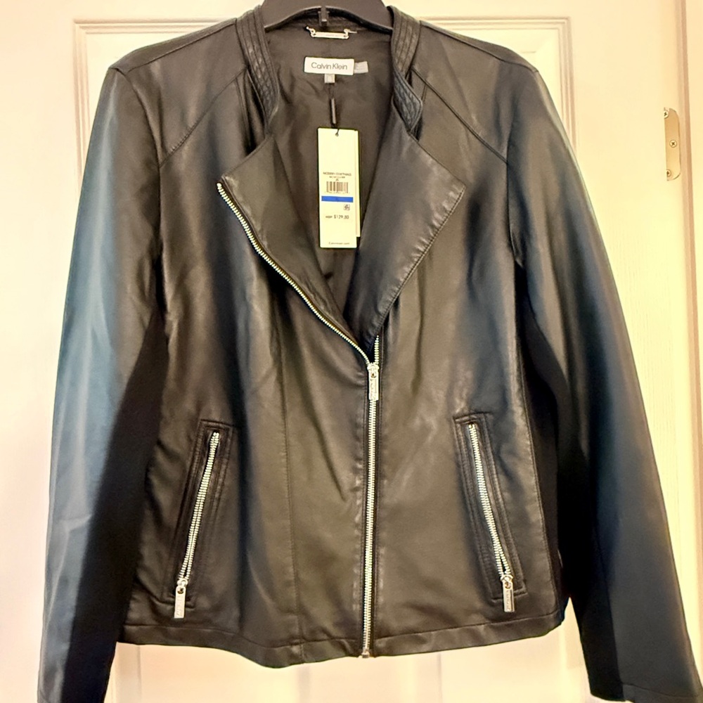 Women’s Calvin Klein Black Leather Jacket